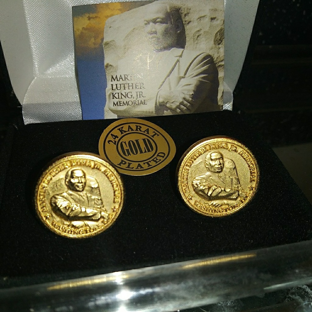 Rare 24kt Gold Plated MLK Cufflinks